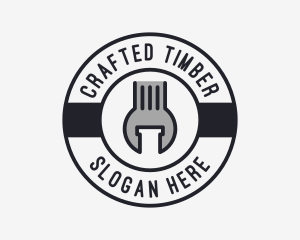 Mechanic Wrench Spanner Tool logo design