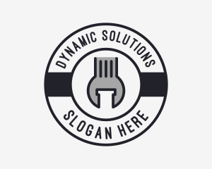 Mechanic Wrench Spanner Tool logo design