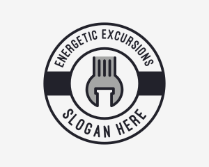 Mechanic Wrench Spanner Tool logo design