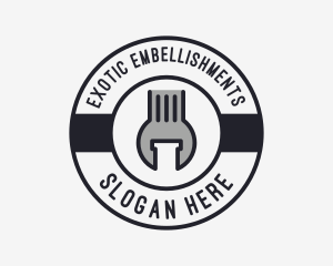 Mechanic Wrench Spanner Tool logo design