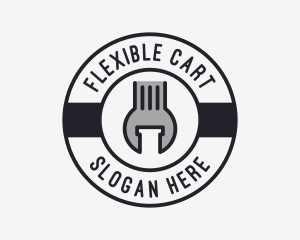 Mechanic Wrench Spanner Tool logo design