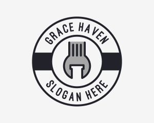 Mechanic Wrench Spanner Tool logo design