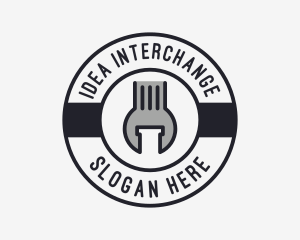 Mechanic Wrench Spanner Tool logo design