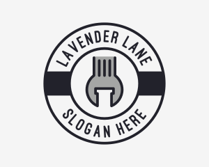 Mechanic Wrench Spanner Tool logo design