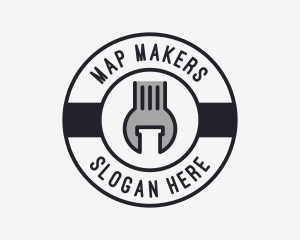 Mechanic Wrench Spanner Tool logo design