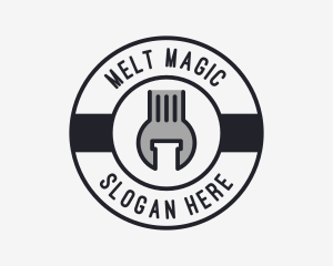 Mechanic Wrench Spanner Tool logo design