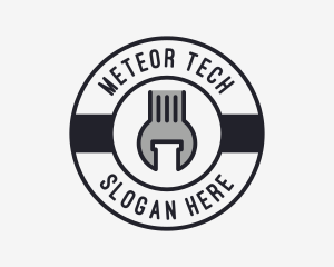 Mechanic Wrench Spanner Tool logo design