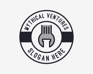 Mechanic Wrench Spanner Tool logo design