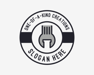 Mechanic Wrench Spanner Tool logo design