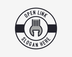 Mechanic Wrench Spanner Tool logo design