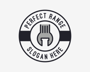 Mechanic Wrench Spanner Tool logo design