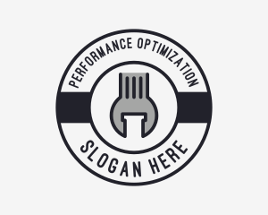 Mechanic Wrench Spanner Tool logo design