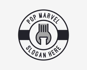 Mechanic Wrench Spanner Tool logo design