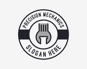 Mechanic Wrench Spanner Tool logo design