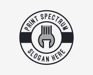 Mechanic Wrench Spanner Tool logo design