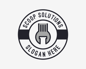 Mechanic Wrench Spanner Tool logo design