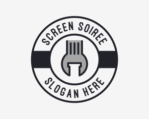 Mechanic Wrench Spanner Tool logo design