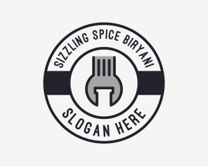 Mechanic Wrench Spanner Tool logo design