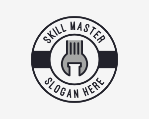 Mechanic Wrench Spanner Tool logo design