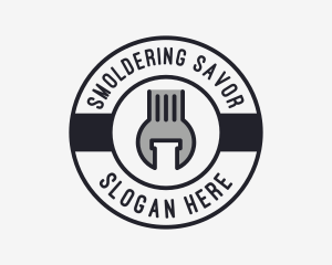 Mechanic Wrench Spanner Tool logo design