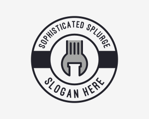 Mechanic Wrench Spanner Tool logo design