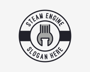 Mechanic Wrench Spanner Tool logo design