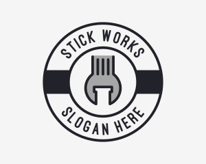 Mechanic Wrench Spanner Tool logo design