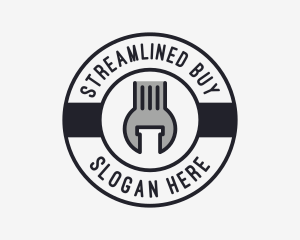 Mechanic Wrench Spanner Tool logo design