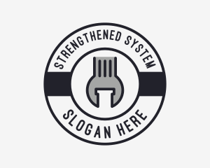 Mechanic Wrench Spanner Tool logo design