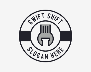 Mechanic Wrench Spanner Tool logo design