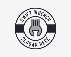 Mechanic Wrench Spanner Tool logo design