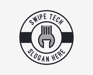 Mechanic Wrench Spanner Tool logo design