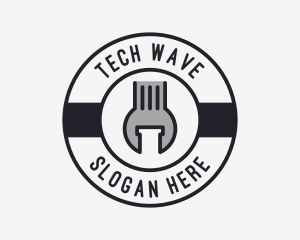 Mechanic Wrench Spanner Tool logo design