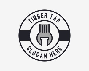 Mechanic Wrench Spanner Tool logo design