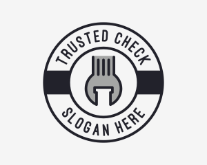 Mechanic Wrench Spanner Tool logo design