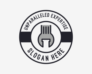 Mechanic Wrench Spanner Tool logo design