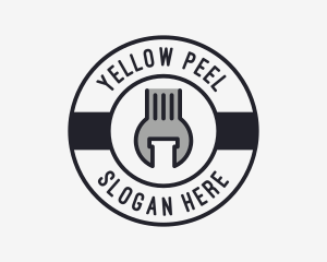 Mechanic Wrench Spanner Tool logo design