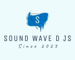 Triangle Paint Wave logo design