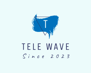 Triangle Paint Wave logo design