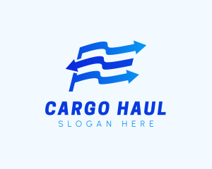 Flag Arrow Logistics logo design