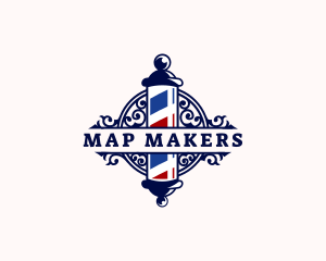 Barber Pole Hairdresser logo design