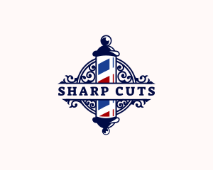 Barber Pole Hairdresser logo design