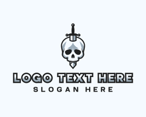 Skull Sword Weapon logo