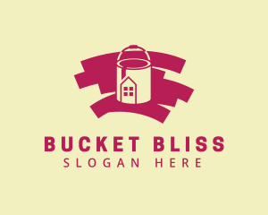 House Paint Bucket logo design