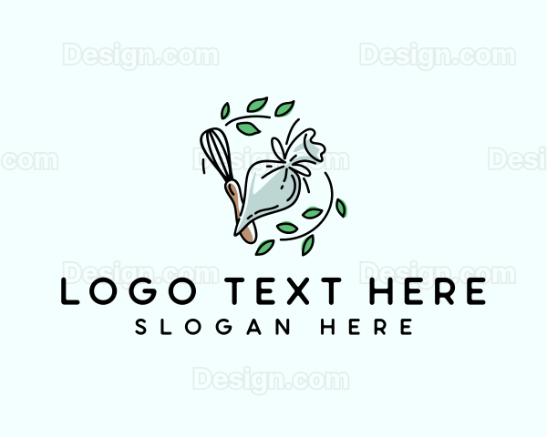 Piping Whisk Baking Logo