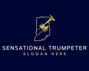 Indiana Music Jazz logo design