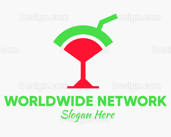 Watermelon Margarita Drink Logo