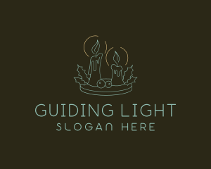 Christmas Candle Lighting logo design