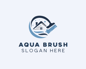 House Cleaning Broom logo design