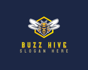 Bee Insect Hive logo design